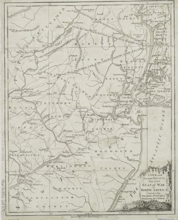 1777 New and accurate map of the present seat of war in North America